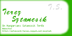 terez sztancsik business card